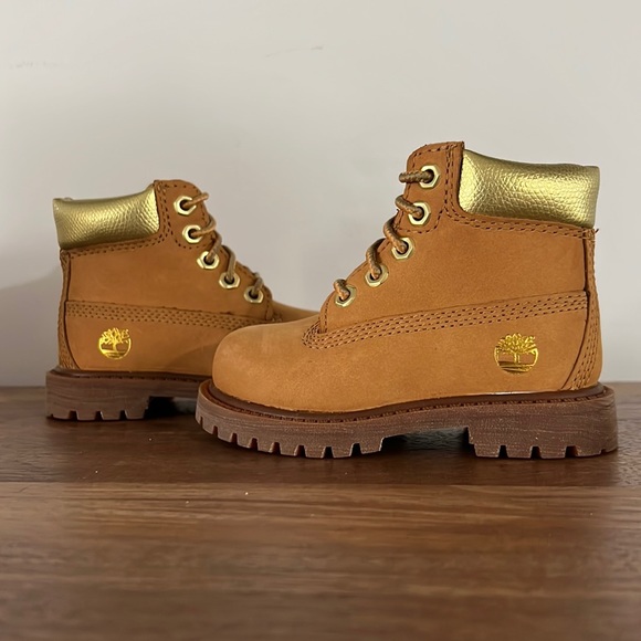 Shoes Toddler Girl Timberland Boots With Gold Trim Poshmark